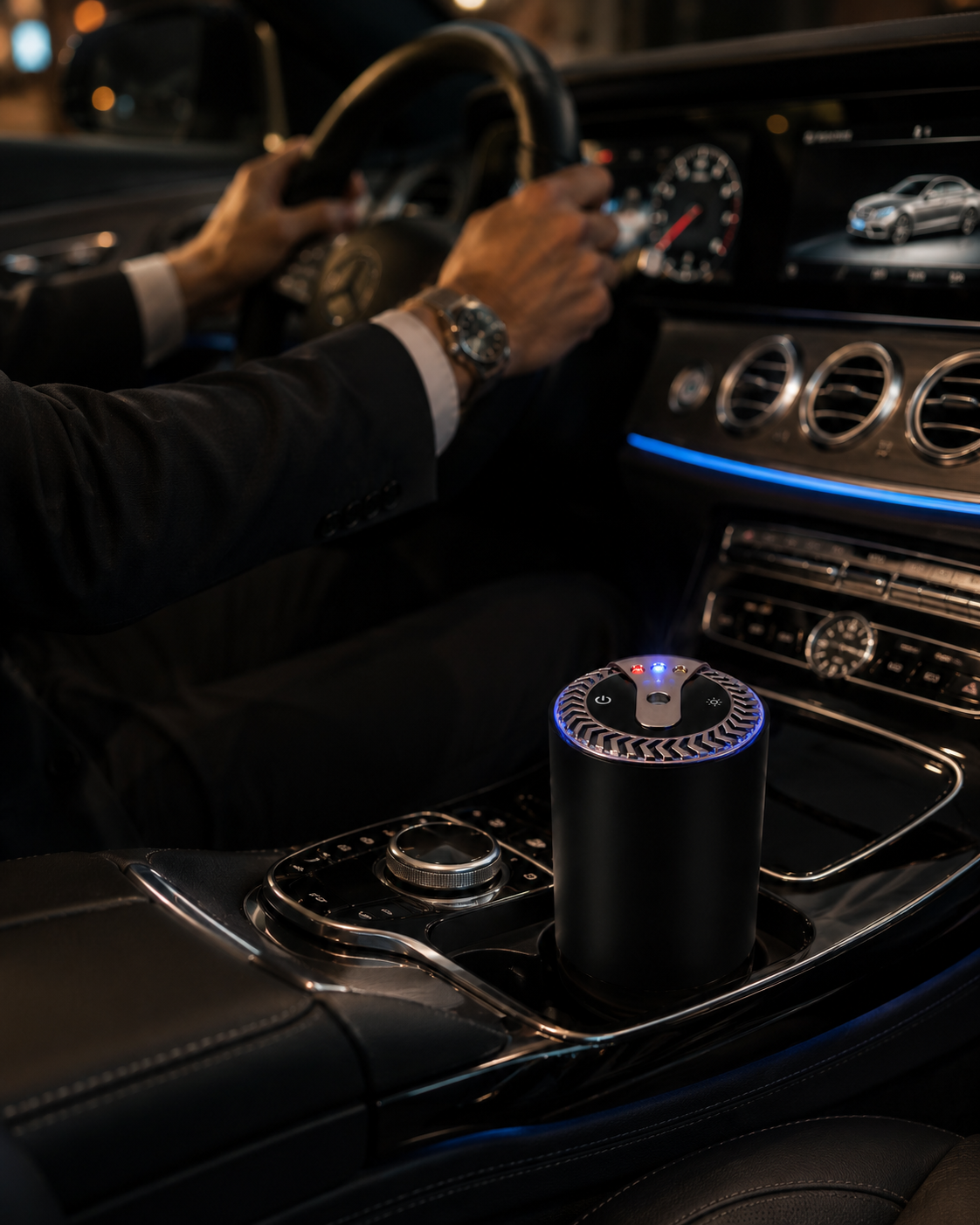 Diffuseur AIR Nova CarVizion installé dans un habitacle de voiture