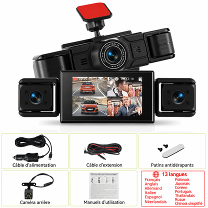 Podofo — dashcam 4 caméras, écran 3 pouces — visuel complémentaire 13 sur 14.