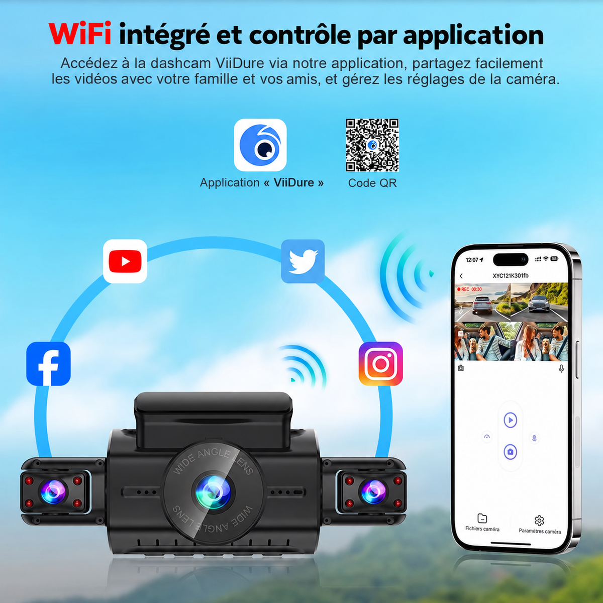 Kocam — dashcam Wi-Fi multicanal — visuel complémentaire 19 sur 23.
