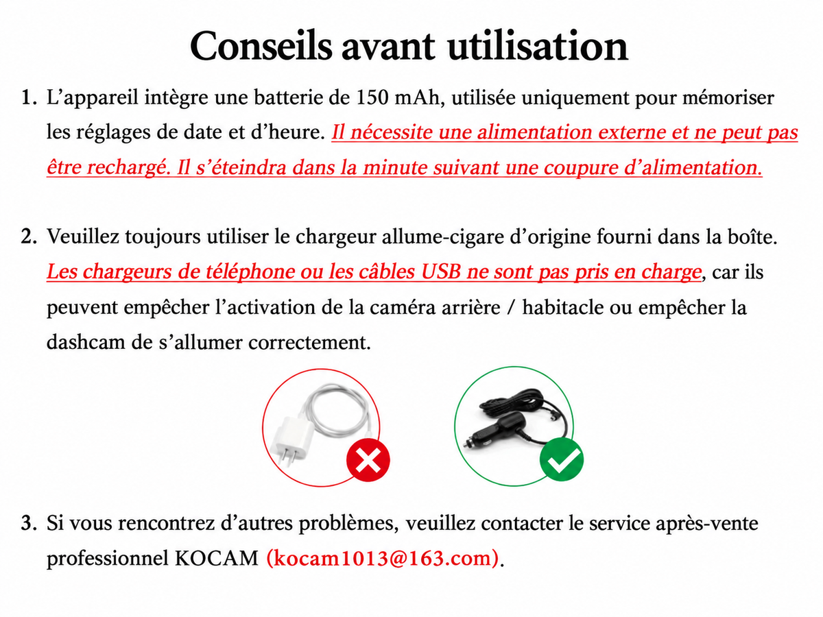 Kocam — dashcam Wi-Fi multicanal — visuel complémentaire 15 sur 23.