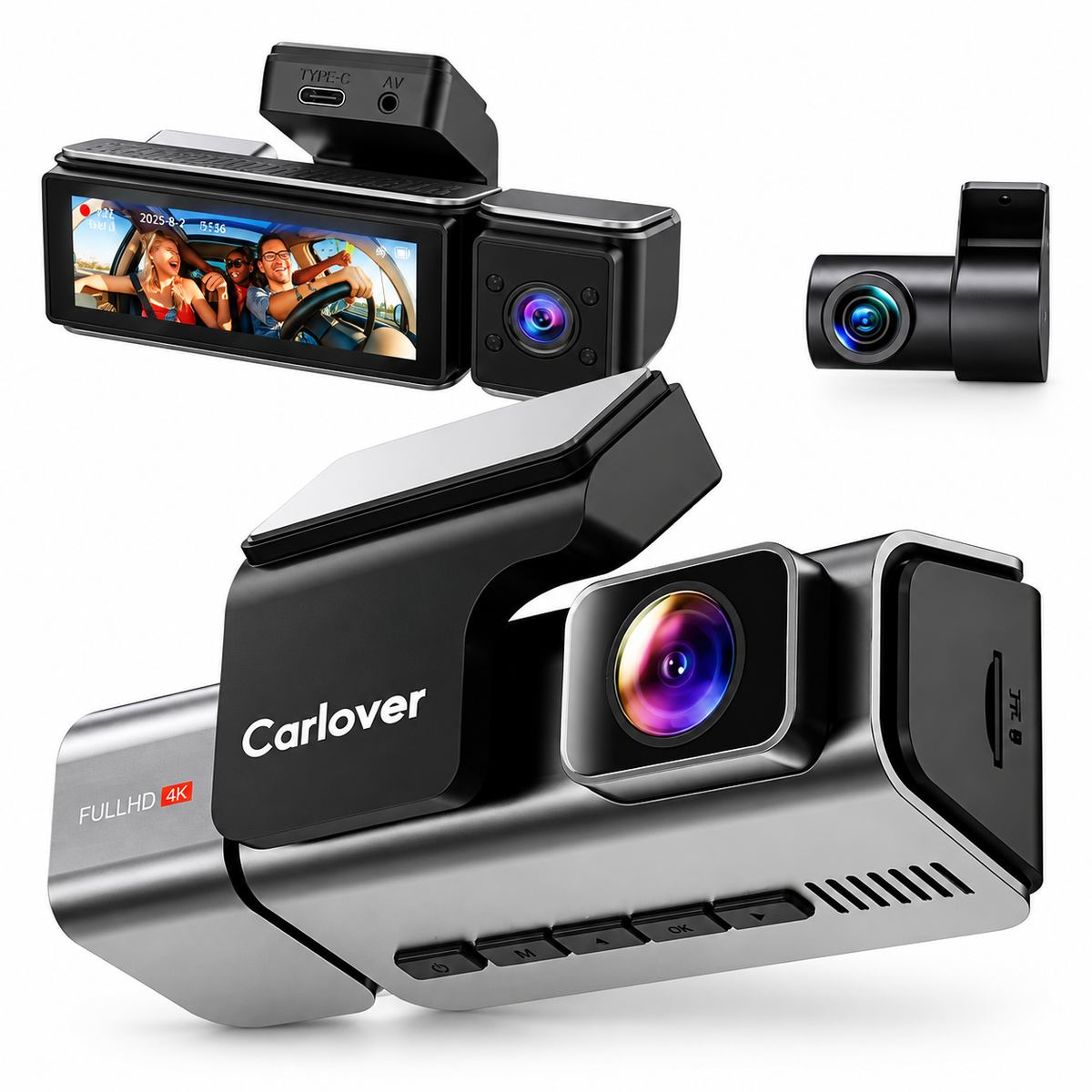 Dashcam Carlover S18 4K triple caméra GPS Wi-Fi